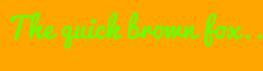 Image with Font Color 6BFF00 and Background Color FFA700
